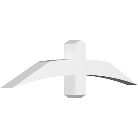 Ekena Millwork Bellingham Architectural Grade PVC Gable Bracket, 48"W x 12"H x 4"D x 4"F, 6/12 Pitch GBP048X12X0404BEL00